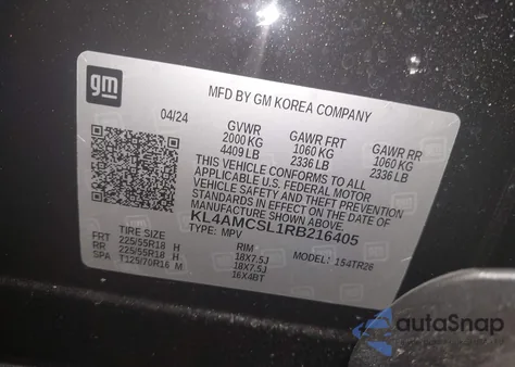 2024 Buick Encore Gx Preferred Awd from USA, damaged, VIN KL4AMCSL1RB216405